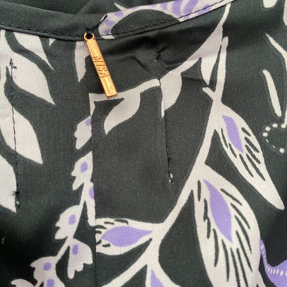 NWT Misa Los Angeles Women's Sylvia Floral Wrap Midi Dress Sz Small Indigo Vines - Picture 6 of 9